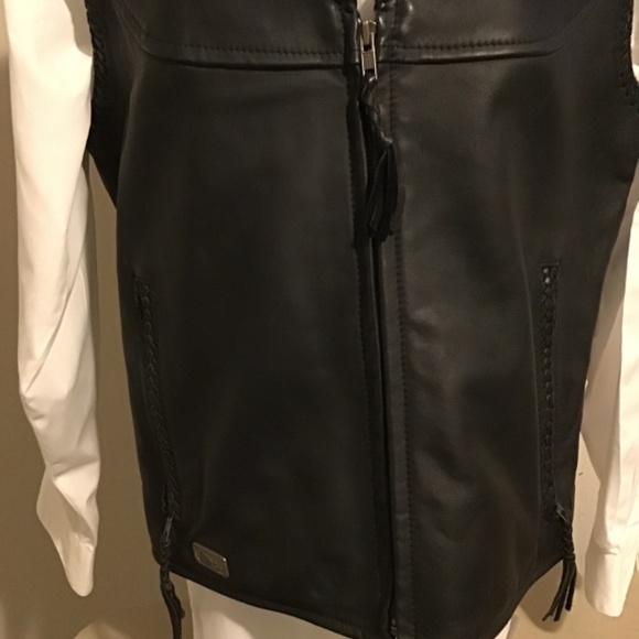 🔥🔥Harley Davidson, smooth leather vest new condition, size medium,see photos - Picture 7 of 10